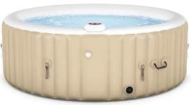 Goplus Inflatable Hot Tub Round Beige Vers