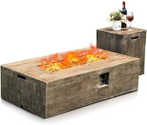 Giantex 2-Piece Propane Fire Pit Table Set