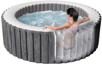 Intex Purespa Greywood Deluxe tub Fiber Tech